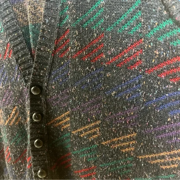 Vintage Wool Blend crossings Sweater Vest Men’s XL Multicolor 90s Pattern - Picture 4 of 7